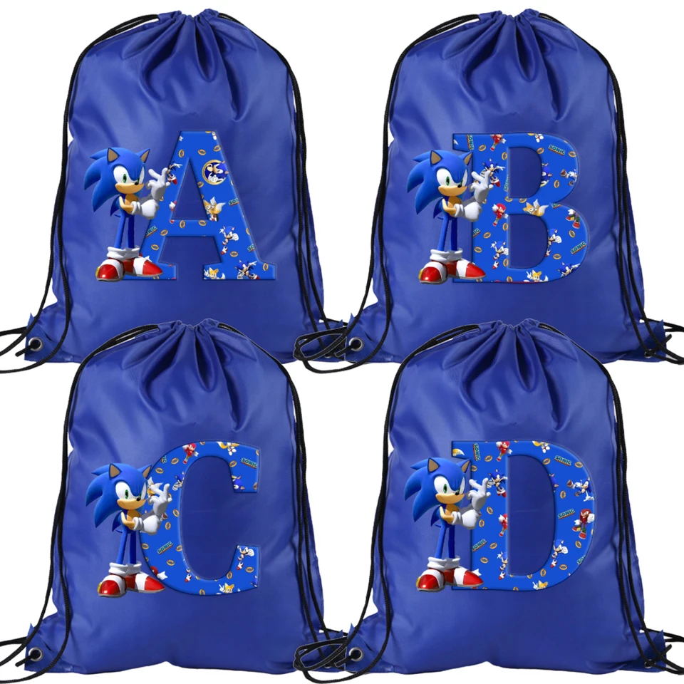 Sonic New Drawstring Bag az listy Cartoon Storage Bags Anime Refling Party Party Party vianočný darček
