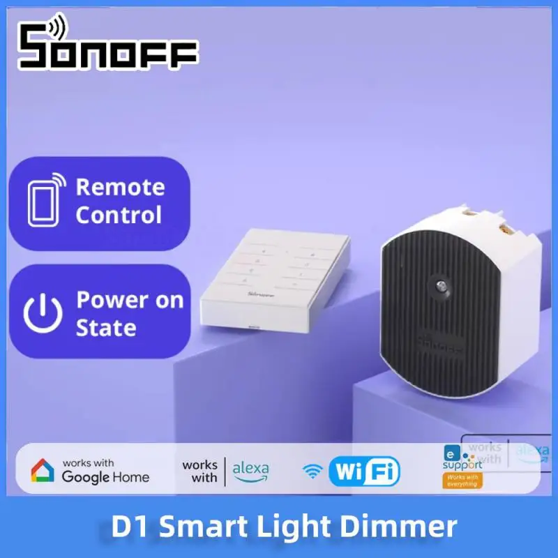 Sonoff D1 Smart Light Dimmer 433MHz RF Switch Svetlo Jase nastaviteľný s diaľkovým hlasom Ewelink hlasom Google Home Alexa