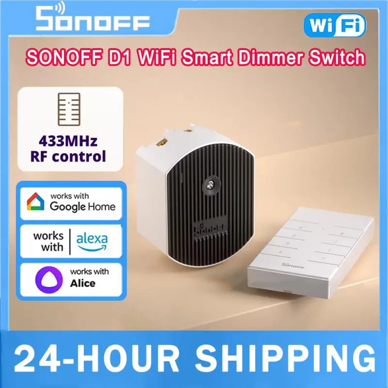 Sonoff D1 Smart Light Dimmer 433MHz RF Switch Svetlo Jase nastaviteľný s diaľkovým hlasom Ewelink hlasom Google Home Alexa