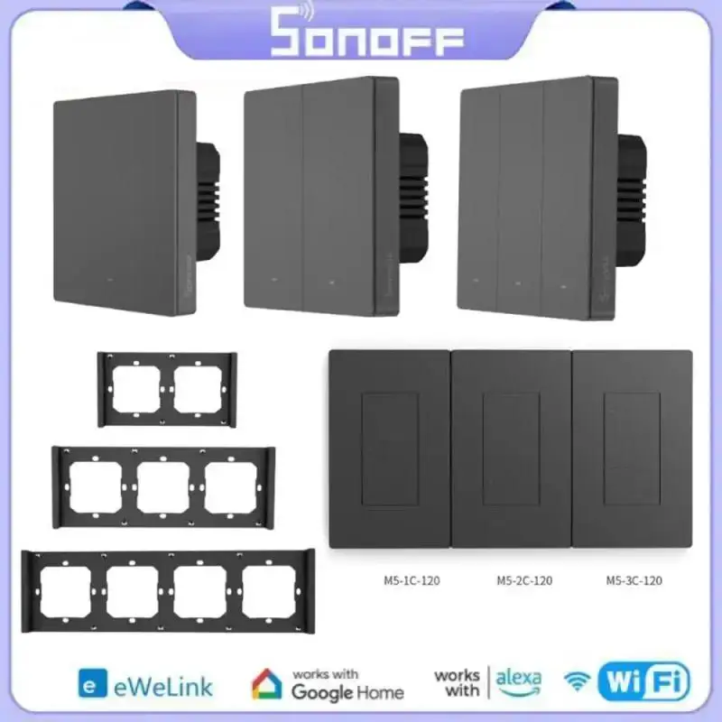 Sonoff M5/R5 Switchman WiFi Smart 80/86/120 Typ prepínač Smart Home 1/2/3