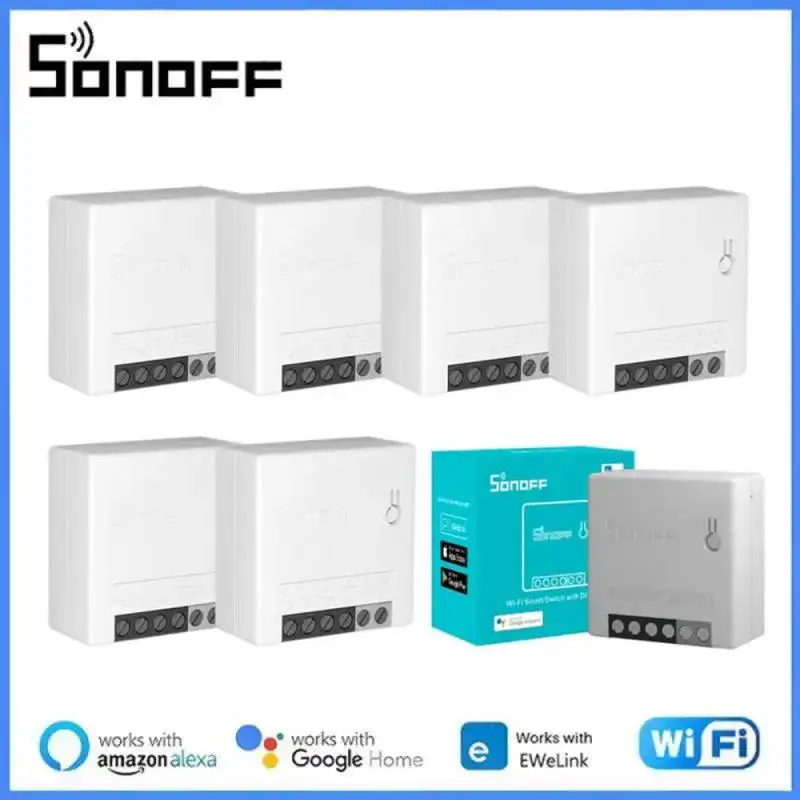 Sonoff Mini R2 WiFi Smart Switch Smart Home Diaľkový diaľkový ovládací Časovač bezdrôtového prepínača DIY Ewelink Alexa Voice Prelomor