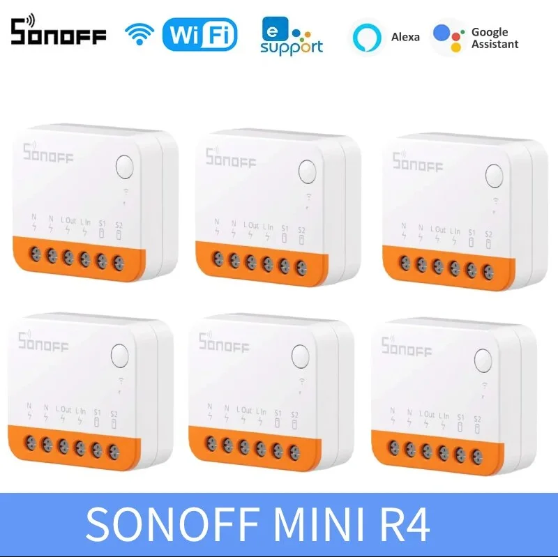 Sonoff Mini R4 WiFi Switch Modul Wi-Fi 2 Way Switch Smart Home Modul Wi-Fi Relé hlasové diaľkové ovládanie Alexa Google Home Alice Alice