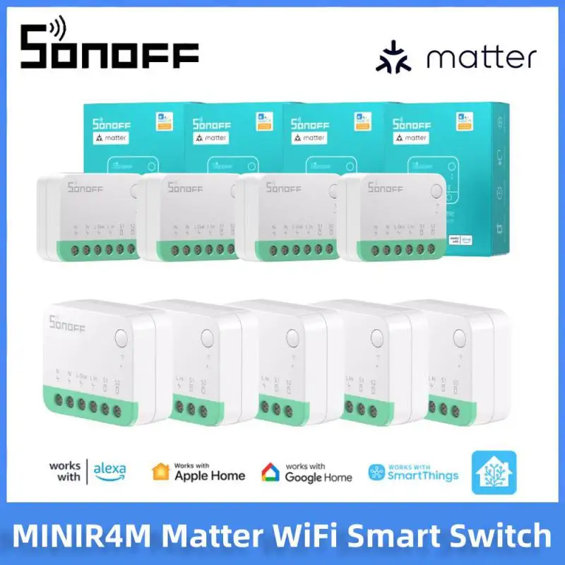 Sonoff Minir4m Matter Extreme WiFi Smart Switch Detach Relé scény Breaker Ewelink hlasový ovládanie Alexa Google Home Smartthings