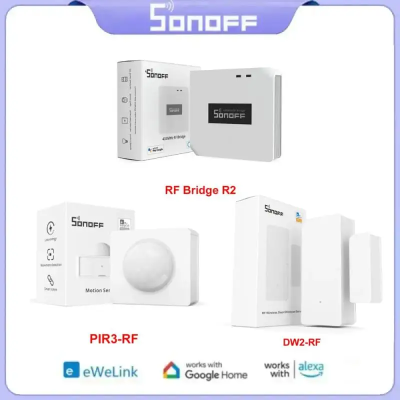 Sonoff RF Bridge R2 433MHz RF Wi-Fi bezdrôtová brána inteligentná scéna Home Security Podpora DW2-RF PIR3-RF senzor cez Ewelink Alexa