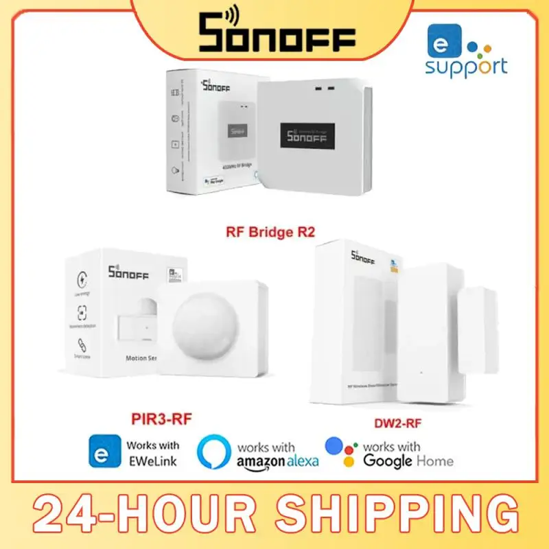 Sonoff RF Bridge R2 433MHz RF Wi-Fi bezdrôtová brána inteligentná scéna Home Security Podpora DW2-RF PIR3-RF senzor cez Ewelink Alexa