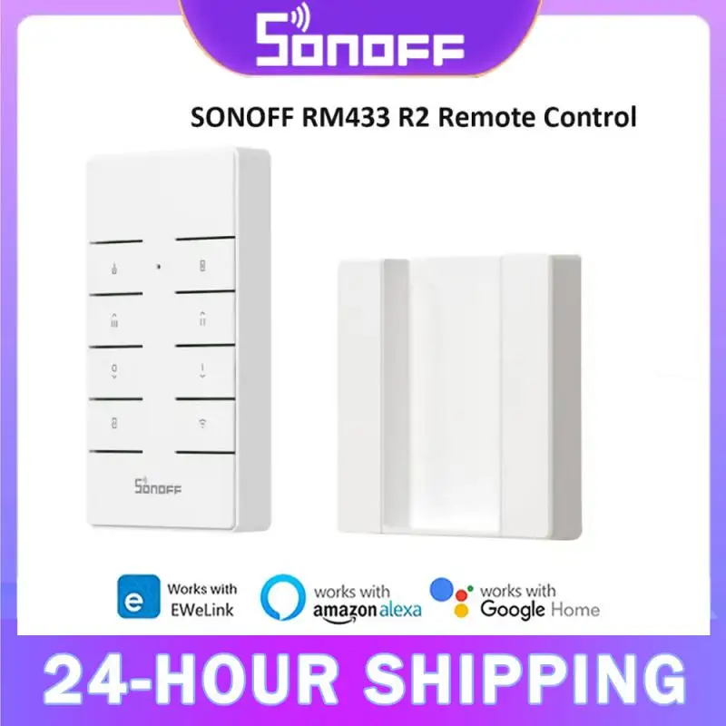 Sonoff RM433 R2 433MHz RF diaľkový ovládač 8 diaľkových ovládacích zariadení spárovaný s Sonoff TX Wall Switch RF zariadenia IFAN04 D1 RFR2