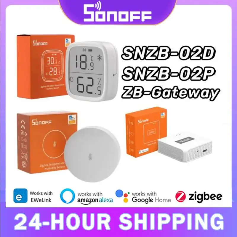 SONOFF SNZB-02D P/ZBminil2/GATEWAY ZIGBEE SMART Teplota Sensor LCD LCD DIVERE MONIGENTING prostredníctvom Ewelink Alexa Google Home Home