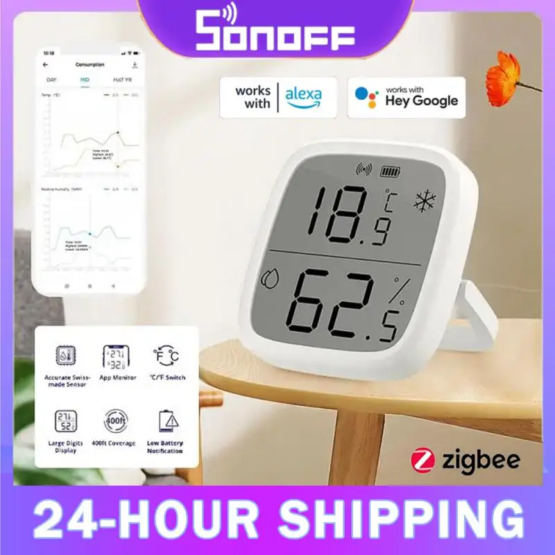 SONOFF SNZB-02D/SNZB-02P ZIGBEE SMART CETEGLE SENZOR SENZOR pre ZBBRIGE-P EWELINK Alexa Google Home Assistant Alice Alice Alice
