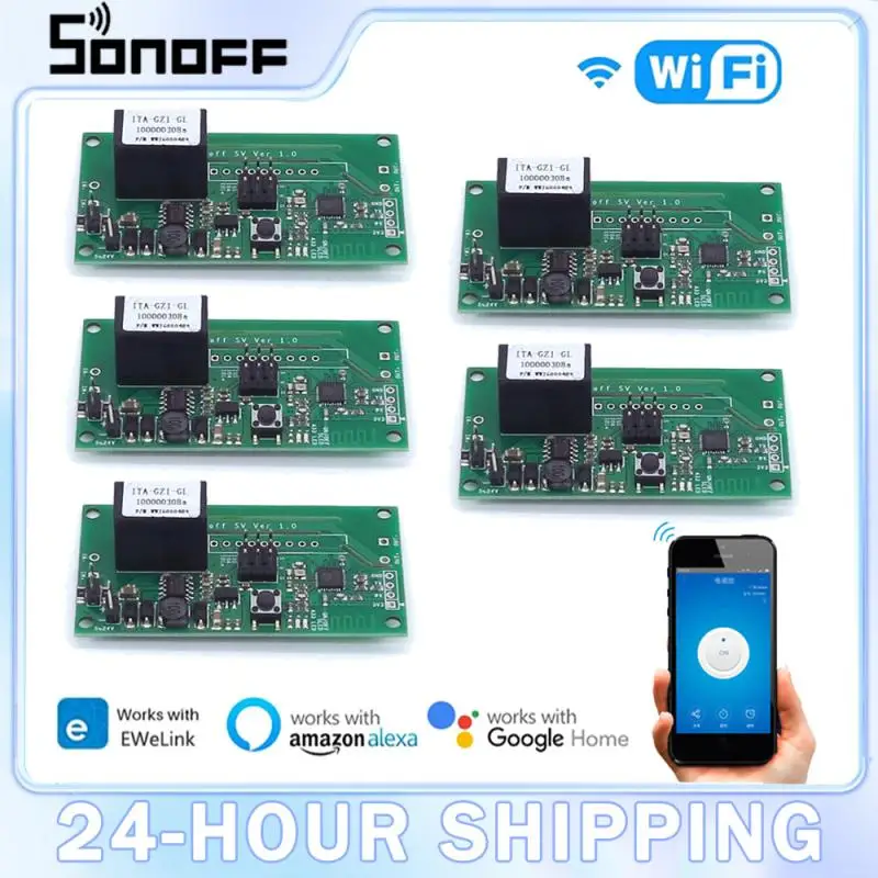 Sonoff SV WiFi Smart Switch Schakelaar Relé 5-24V Spínač bezpečného napätia Ewelink App Home Modul Podpora Alexa, Google Home Nest