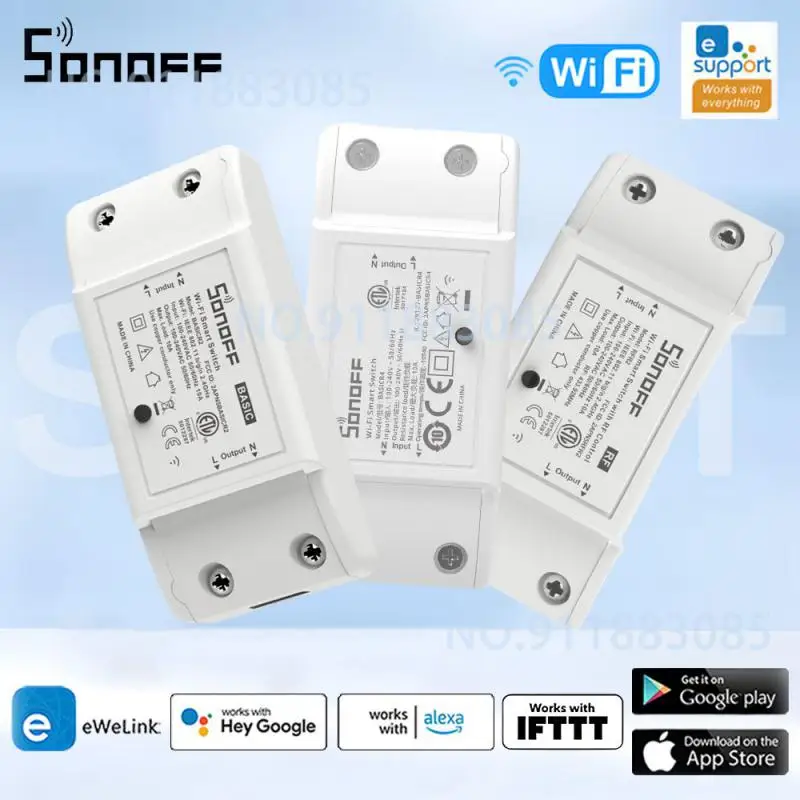 Sonoff Switch Basic R2/R4 WiFi Smart Switch Modul 10a Wireless App App Drimote Control Svetlo Svetlo pre inteligentnú domácu automatizáciu