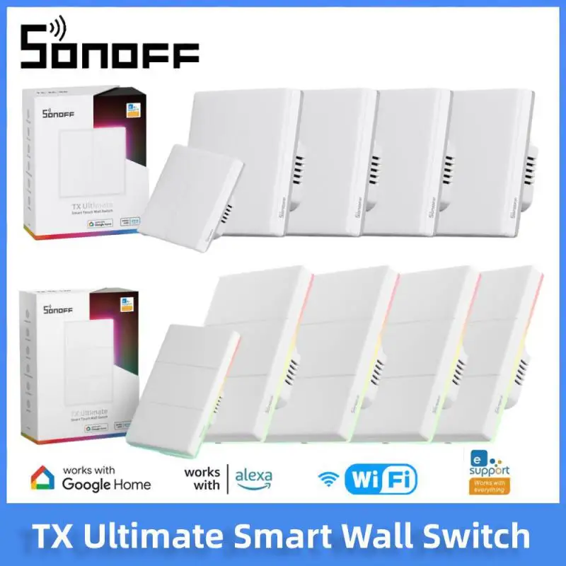 Sonoff T5 120 1C 2C 3C 4C WiFi Smart Wall Touch Switch TX Ultimate Full Touch Access Smart LED LIGH SWILD Hlas