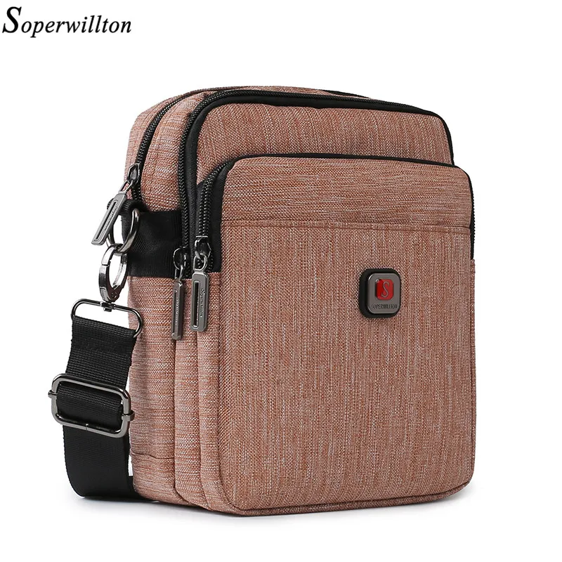Soperwillton Men Bag s ramenom USB nabíjanie port crossbody tašky Men Bag Bag s vodou rezistentným Oxfordom cestovná pánska taška #1042