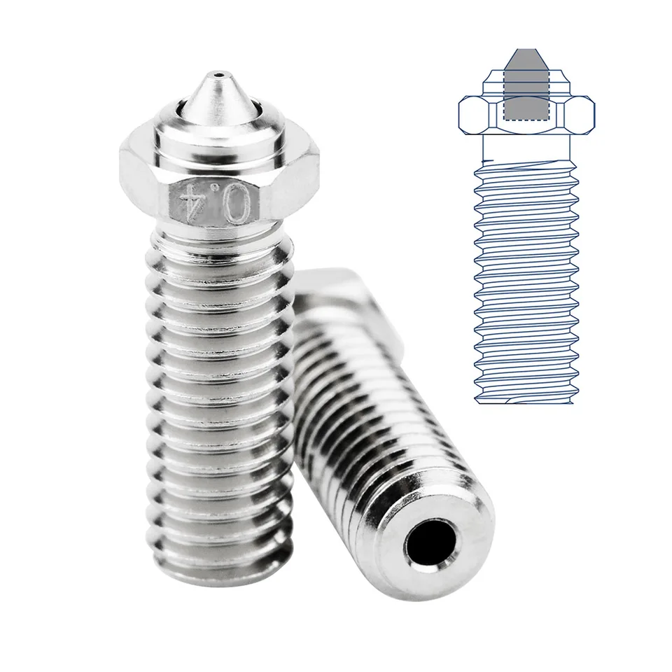 Sopka bimetal moja dýza 550c stupňa vysokoteplotná medená dýza pre bočné vetry X1 X2 Genius Vyperova delostrelectvo