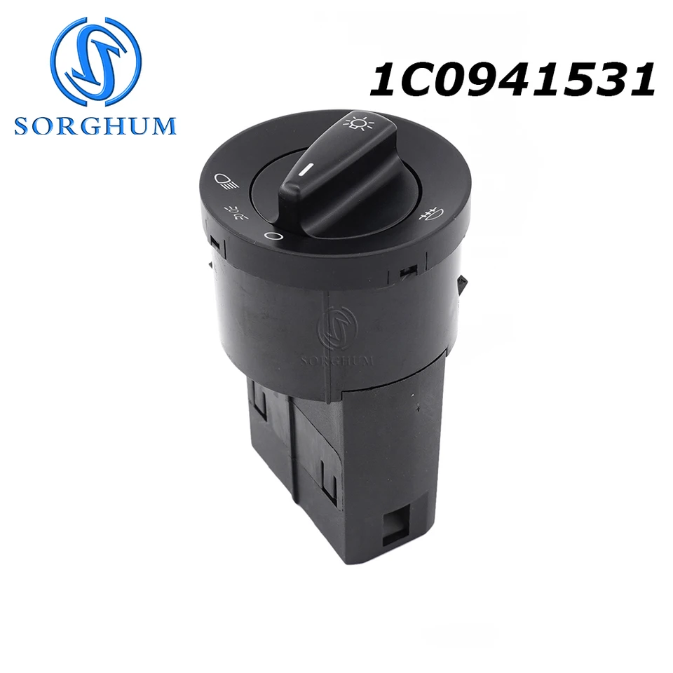 Sorghum 1C0941531 Automobilový svetlo svetlo ovládací spínač pre Volkswagen VW Jetta Mk4 Bora Golf Passat 5 chrobákov 17 kolíkov