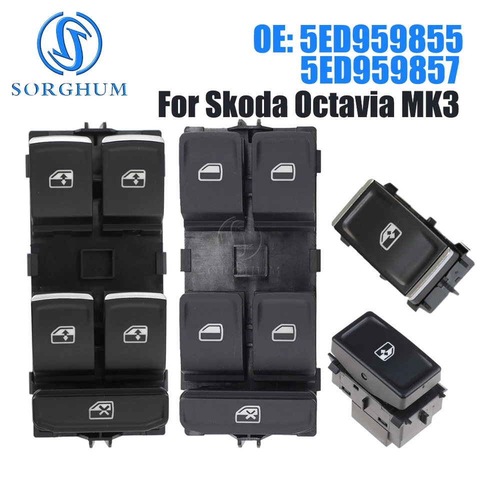 Sorghum Nový spínač regulácie elektrickej energie 5ed959855 pre Skota Octavia Fabia 2013-2018 5E0 959 857A 5E0 959857 5E0959857E