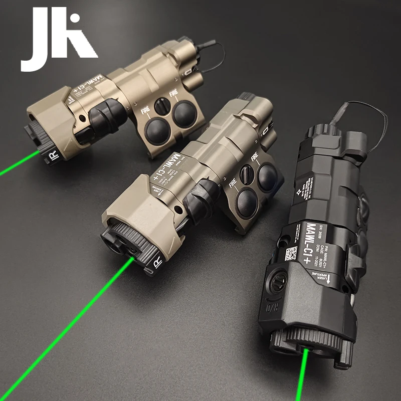 SOTAC CNC kovový mawl zelený laser zamerané zariadenie C1 + VIS LIGHT & IR ILLUMINÁCIA + VIS GREEN laser a IR laser EC2 ENDCAP pre pušku