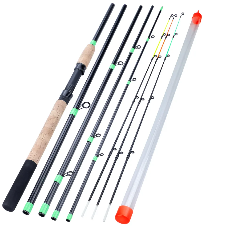 Sougayilang 3M Feeder Fishing Rybing Rybing 3 Tips LMH Power Teleskopická spriadacia tyčinka pre prenosnú rybársku tyč prenosné prúty