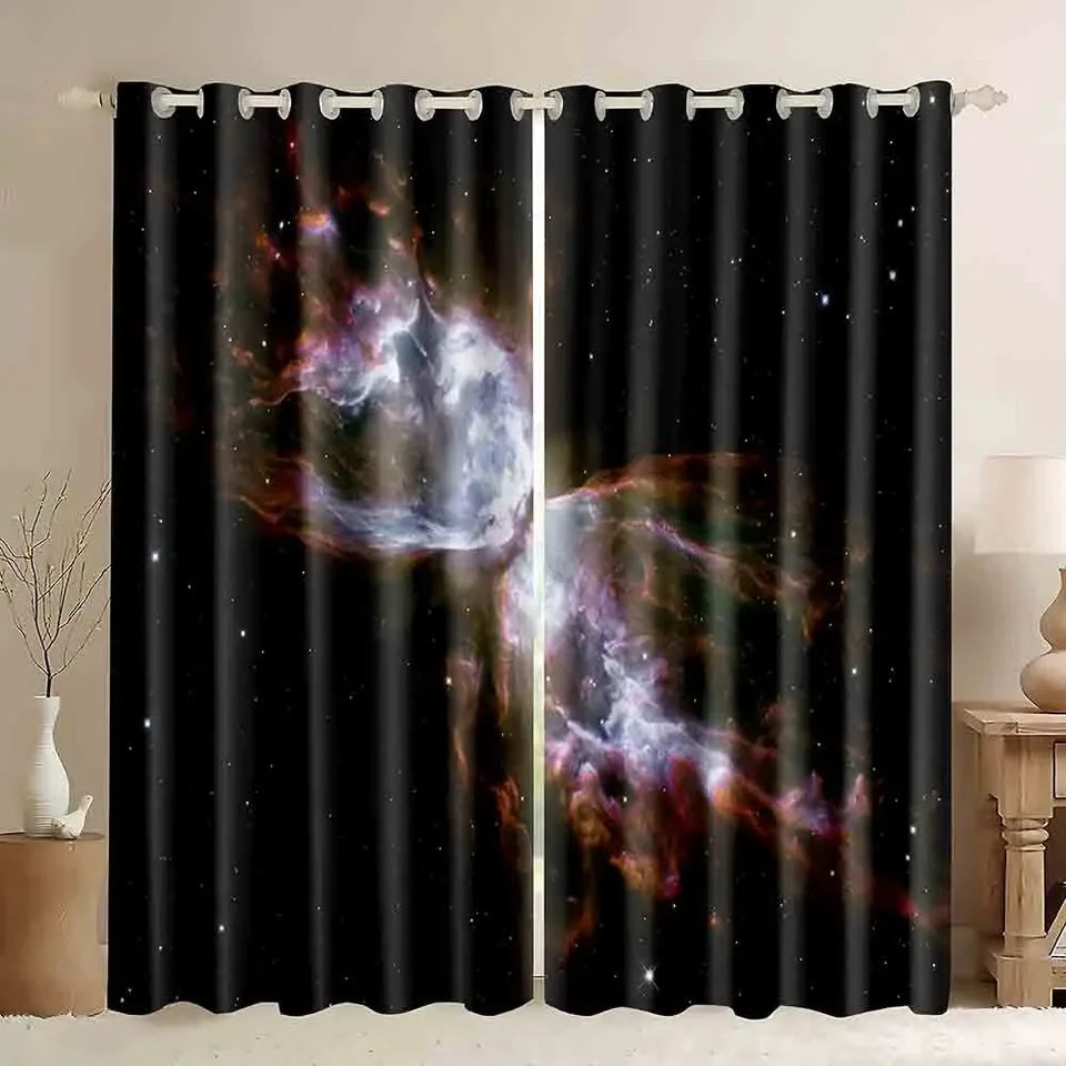 Space hmlovinové záclony, Galaxy Outer Space Hmlové opona, tlač