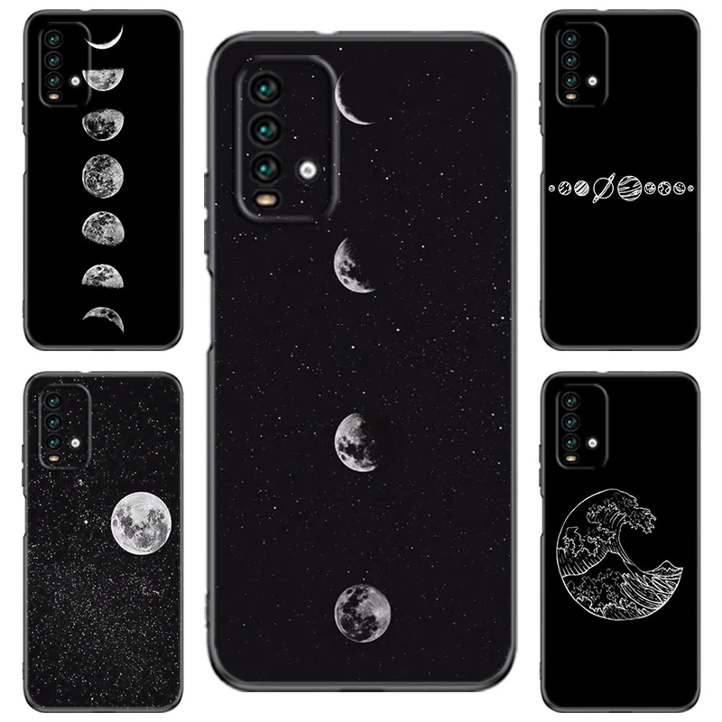 Space Moon Astronaut Black Puzdet pre Redmi 10 Prime A1 A2 Plus K30 K40 Gaming K60 PRO 9A 9C 9T 10A 10C 12 12C 13C