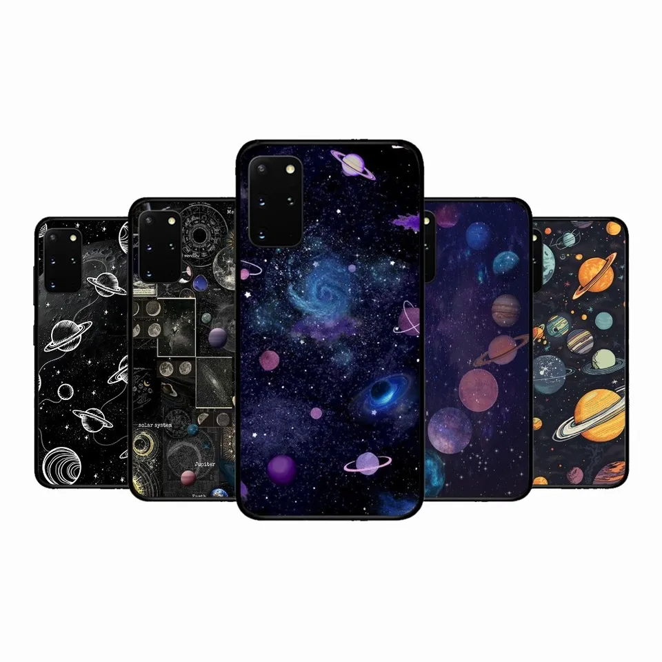 Space Planet Moon Stars Phone Case For Samsung S 9 10 20 21 22 23 30 23plus lite Ultra FE S10lite Fundas