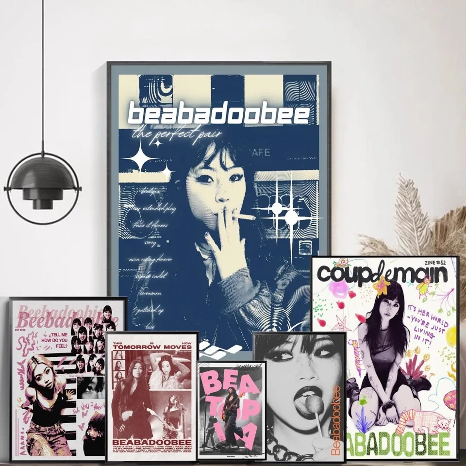 Spevák Beabadoobee film Slepate plagáty Fancy Wall Sticker pre obývaciu izbu barová dekorácia vintage dekoratívna maľba