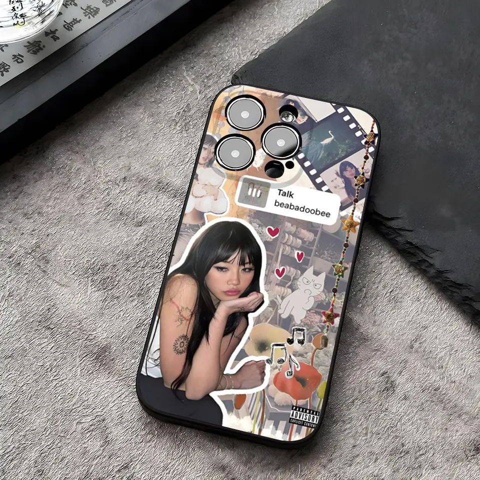 Spevák BeaBadoobee Mouse Pad Funda pre iPhone 14 16 13 11 13 15Promax 12 Pro Max Mini xr xs x 7 plus kryty