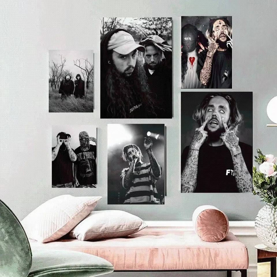 Spevák S-Suicideboys plagát domáca kancelária Wall Spálňa obývacia izba Kuchynská dekorácia maľba