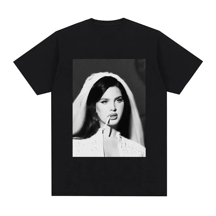 Speváčka lana del rey tlač graficka tričko Men Men Dámske cool hip hop retro tričko letné náhodné nadmerné tričká Streetwear