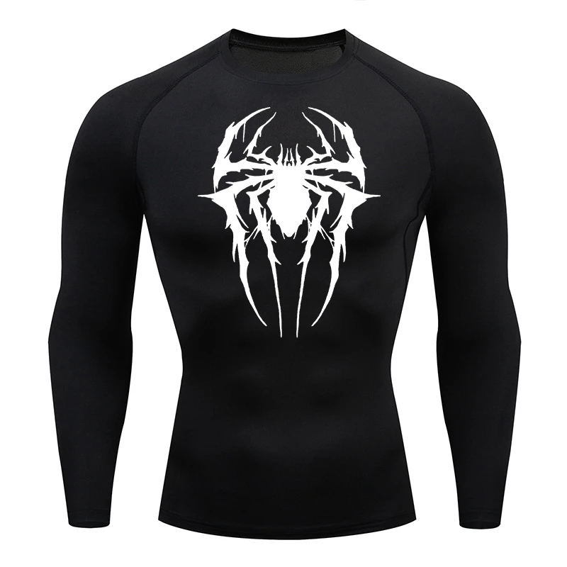 Spider Grafické kompresné košele pre mužov pre mužov cvičenie Rash strážca atletický rýchly suchý tričko Tops Tops Undershirts Baselayers