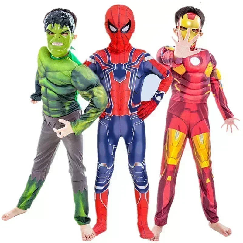 Spider Man a Hulk 2024 kombinézy v karnevalovej párty, ktoré hrá detské oblečenie Hot Predaj tesne priliehajúci oblek pre deti