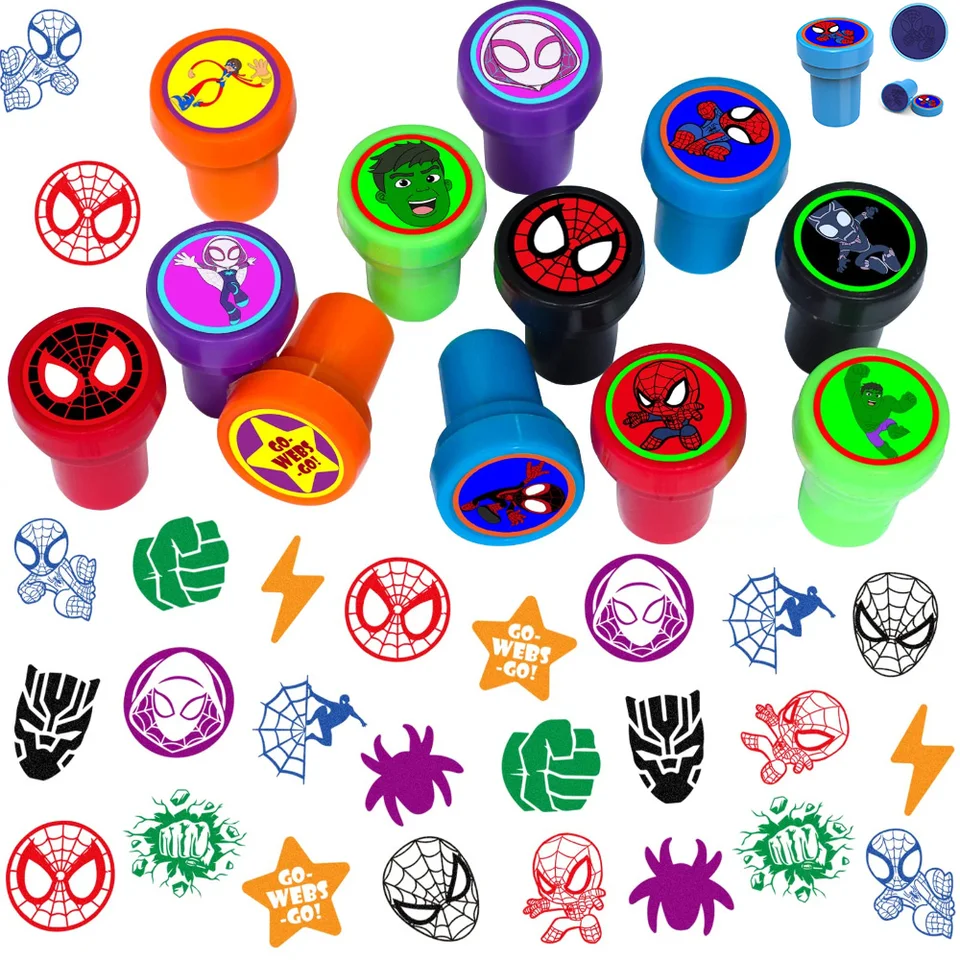Spidey a jeho úžasní priatelia známky Spiderman Seals Spider-Man Temed Party Dekorácie Odmeny učebne odmeny darčekov pre deti