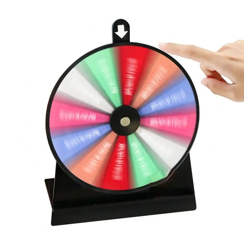 Spin Wheel Non-Slip Spin the Wheel Game s stojanom vymazanou akrylovou doskou 12 slotov ruleta kolesa pre obchodné výpadky