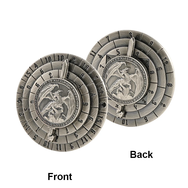 Spinner Dice 7-in-1 metal DND kocky set Unikátny kocky Spinner Antique Rotate Metal D&D Čak