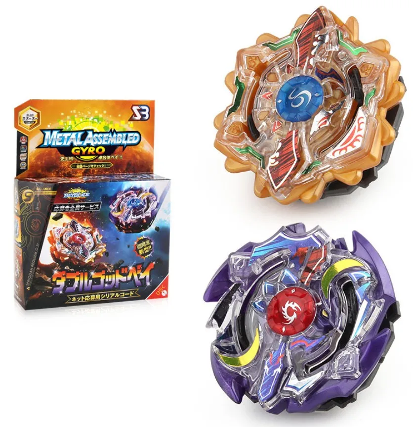 Spinning Top Gyro 2 v 1 B-00 Double God Starter Metal Arena Battle Toys Boys