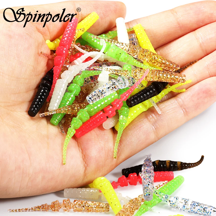 SpinPoler 42 mm Micro Mini Ocean Rock Rybolov mäkká návnada TPR Silikone Swimbait Drop Shot Light Game AJing Gum Fish Tackle Pesca