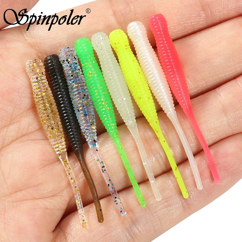 Spinpoler Ajing Soft Lure Pintail Worm Luminous Jig Swimbait Rock-Fish TPR plávajúce umelé návnady basy Pike pstruh pstruh peche pesca