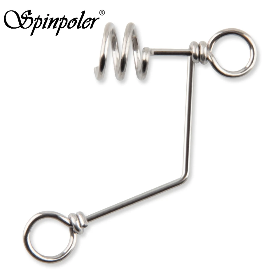 Spinpoler Tailbait Skrutka z nehrdzavejúcej ocele Špirála na gumovej návnade pružina zákruta zámku Fishing Hook Center