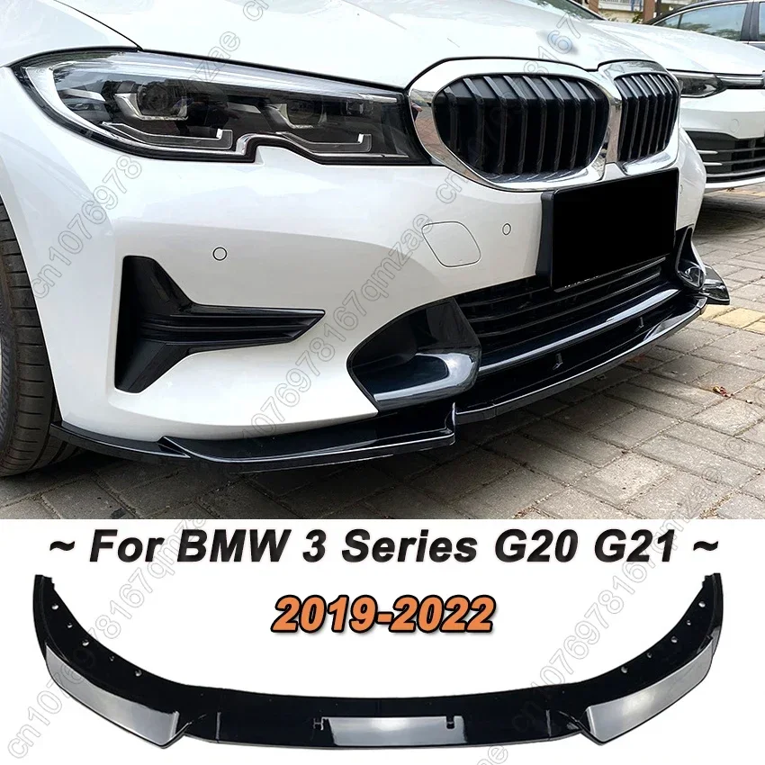 Spiter Splitter Splitter Lip pre BMW 3 Series G20 G21 320I 325I Difuzérové ​​ochranné súpravy Kryt 2019 2020 2021 2022 ladenie
