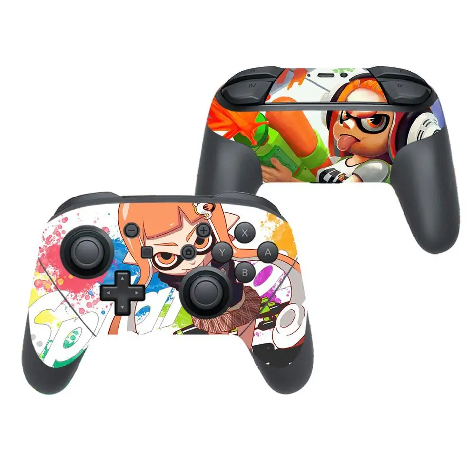 Splatoon 2 Vinyl Cover nálepka kožného nálepky pre Nintendo Switch Pro Controller Gamepad Joypad Nintend Switch Pro Stuckers