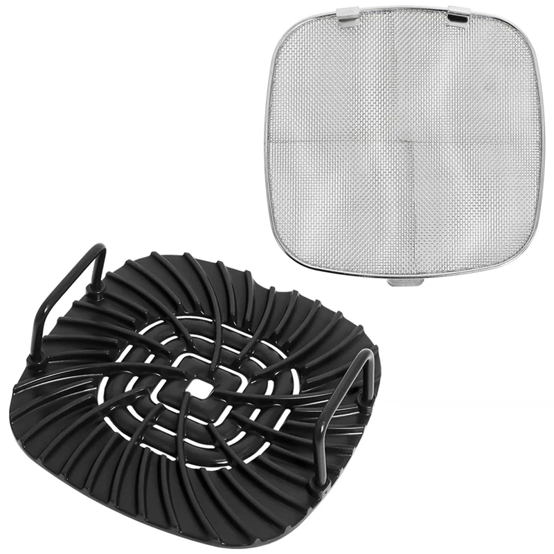 Splatter Shield+Rec stojan Air Fryer Accessories, ako je to znázornené pre Ninja Foodi AG301 5-v-1 Grill Air Fryer AG300, AG300C, AG301C, AG302