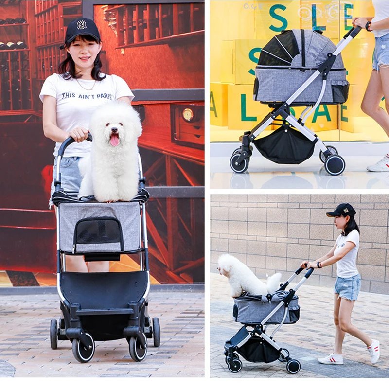 Split Cat Car Pet Cart Pes Rand Cart High End Pet Cart Cart Cradle One Click Collection Colleler Pes K Čácky kočík malých stredne veľkých kočíkov pre psov