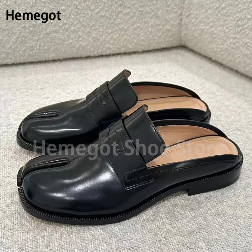 Split Toe Tabi klinky muži kožené mokasíry Mullers skĺznite na neformálne byty dizajnéri Oxfords Mals značky Formálne párty topánky na párty