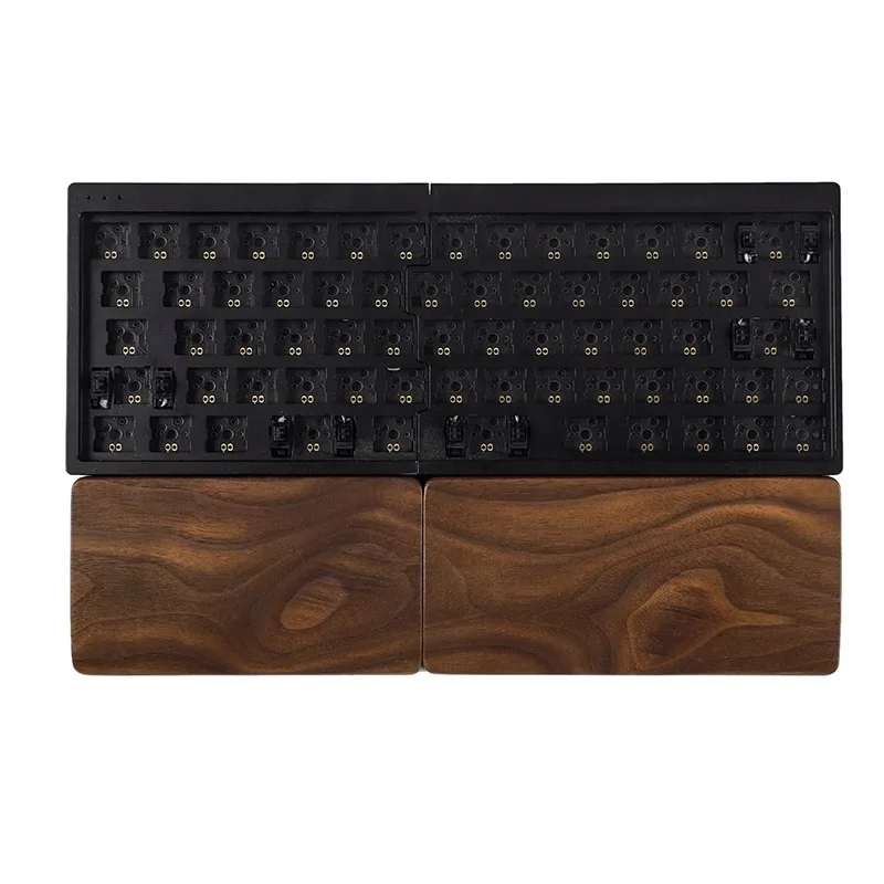 Split Walnut Wood REST REST Ergonomic Smooth Round Prispôsobené klávesové zápästie REST pre 64 kľúčových mechanických klávesníc príslušenstvo