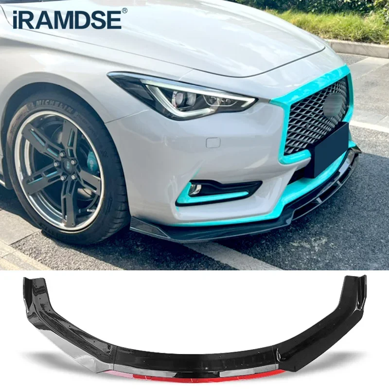 Splitter for Infiniti Q60 predná sukňa nárazník Spoiler Protector Plate Lip Type D 2016 17 19 20 2022