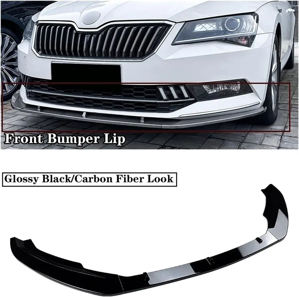 Splitter Spoiler predného nárazníka pre spitler pre SKoda Superb B8 III 3V3 3V5 2015-2019