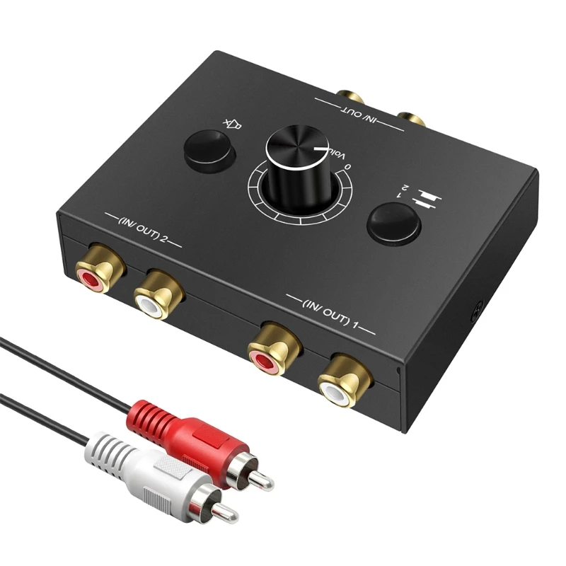 Splitter Switcher Box 2 1 2 L / R3,5 mm stereofónna zástrčka a pre prepravu PLA Drop Shipping