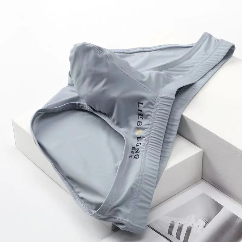 Spodná bielizeň Breats Bulge Big Penis Vrecko Sexi pre chlapcov slon nos Sexy bezšvový ľadový hodváb Mužské nohavičky