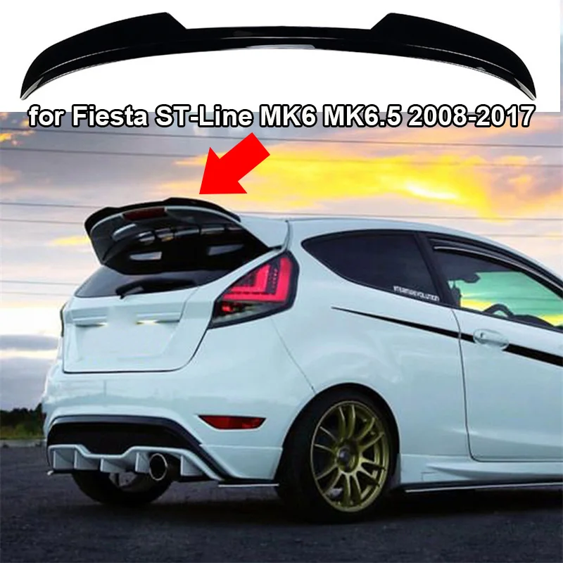 SPOILER SORF STRECKÝ KRIDOVÝ KUROVÝ KUMPOVÝ KUMPOVÝ KUMPOVÝ PRE FORD FORD FIESTA ST-LINE MK6 MK6.5 2008-2017 SPOILERS TACH TRUNK TRUNGATE SPOILERS LIP HIGH KICK DUCKBILL