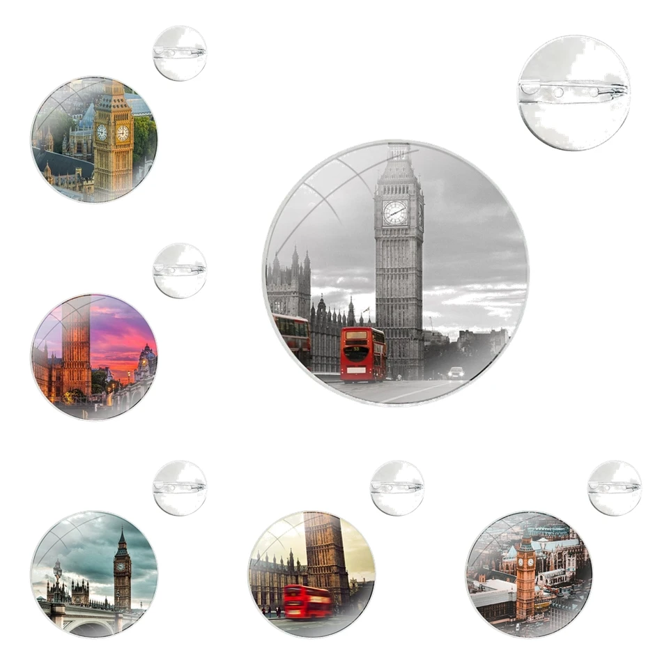 Spojené kráľovstvo London Big Ben Pins Badge Metal Brošes za darček na dekoráciu batohu