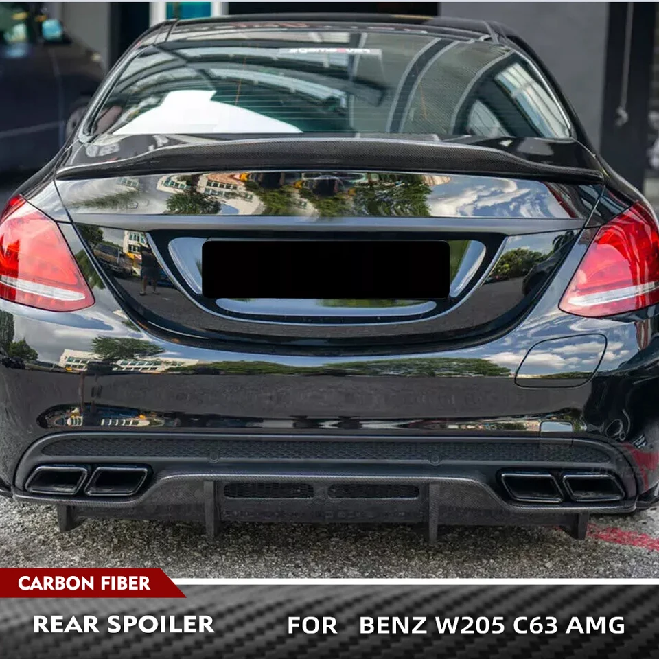 Spojler kmeňa uhlíkových vlákien pre Mercedes Benz C Class C300 C180 C200 C250 C400 C43 C63 AMG 2015-2021